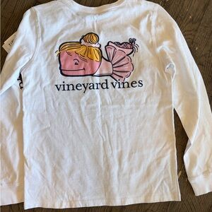 Vineyard Vines Kids White Long Sleeve Shirt Ballerina